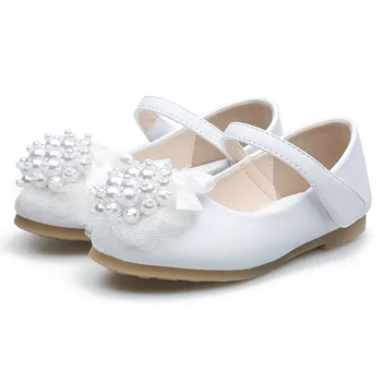 

2020 New Prinsess Shoes For Fashion Bow Flower Bead Little Girl Childrens Kids School Leather Shoe 2 3 4 5 6 7 8 9 10 11 12 Year