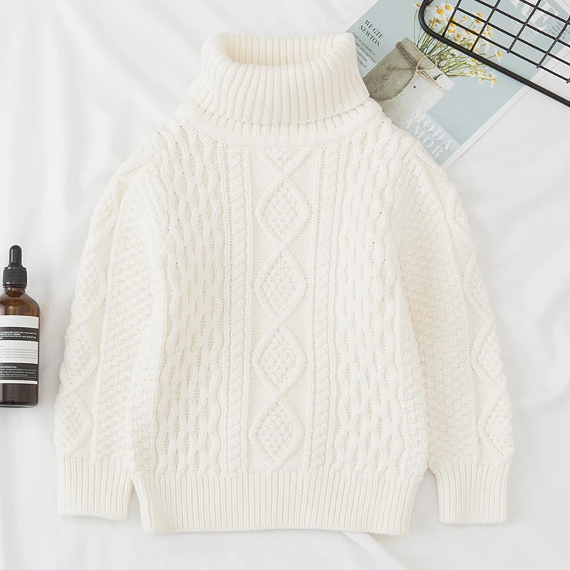Kids Sweaters Baby Boys Girls Sweaters Turtleneck Solid Soft Warm Long Sleeve Winter Winter Sweater Kids Sweatershirts