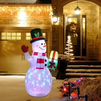 

NEW Christmas Inflatable LED Snowman Model Light Up Christmas Blow Up Yard Decoration Indoor Outdoor Garden Decoration