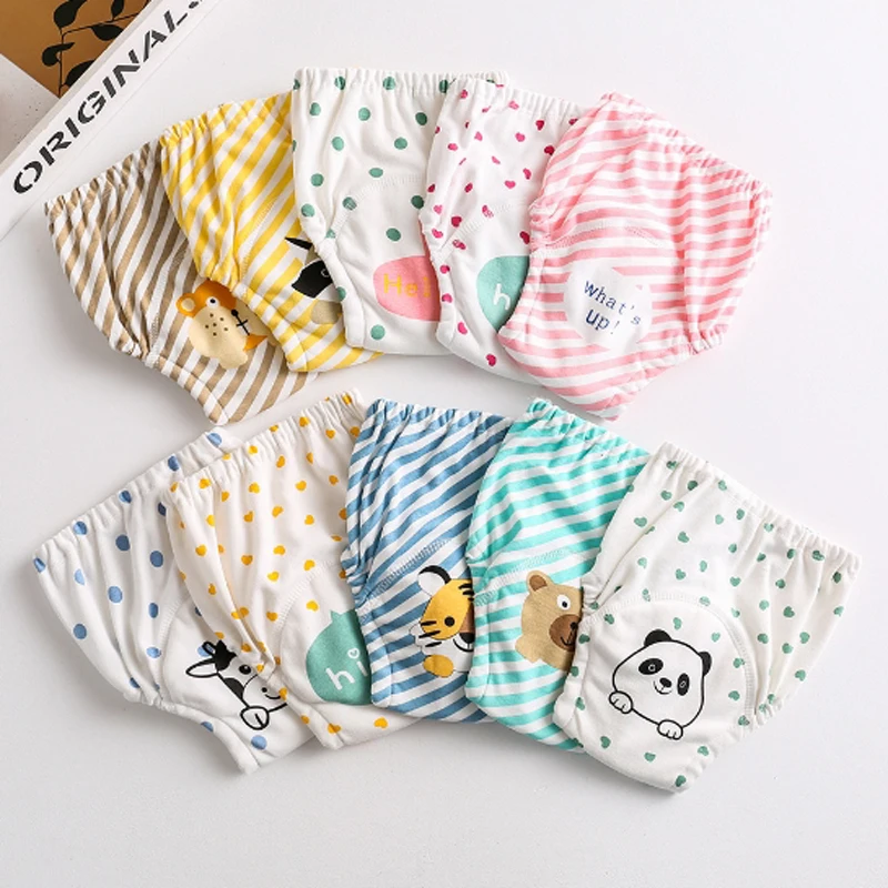 Многоразовые детские подгузники тканевые Детские хлопковые тренировочные штаны