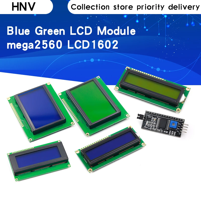 HNV 1 шт. модуль ЖКД синий зеленый экран IIC/I2C 1602 для arduino LCD UNO r3 mega2560 LCD1602 | Электронные