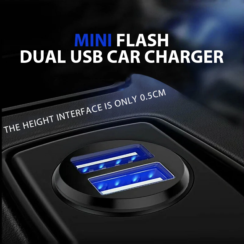 Автомобильное зарядное устройство Mini Dual USB для iphone 11 XS X 8 7, быстрая зарядка для samsung S10+ S9 S8, huawei, автомобильное зарядное устройство для телефона