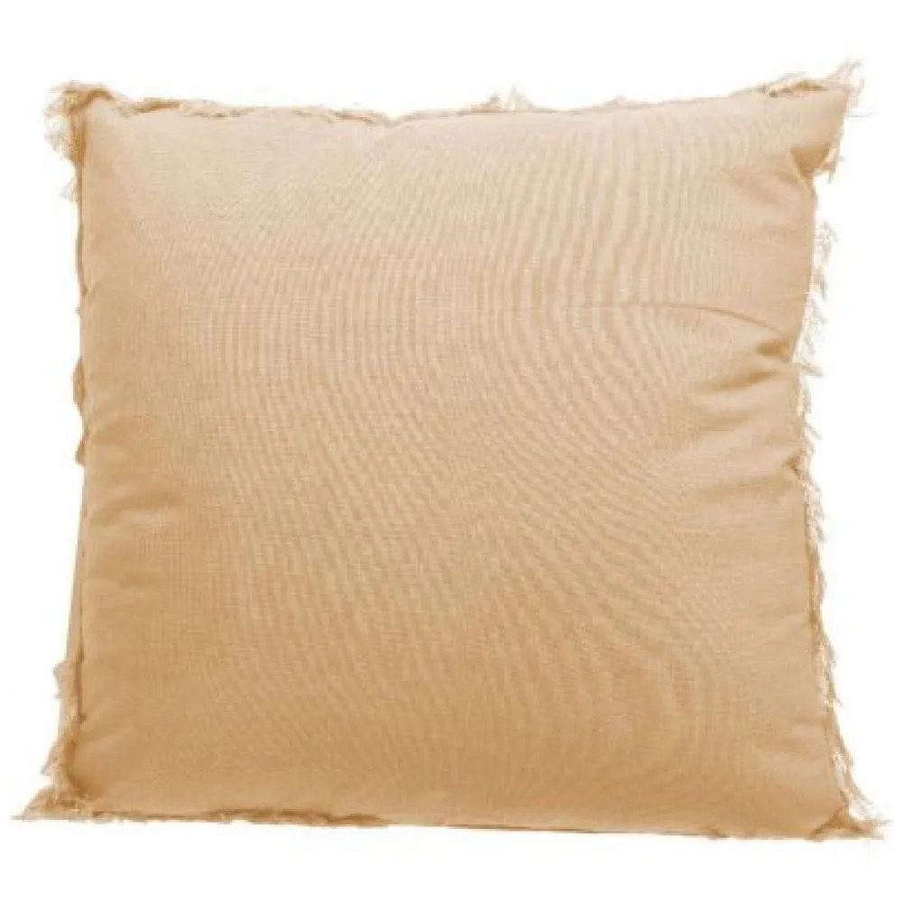 Подушка Decoris с кисточками, персиковая, 45х45 см