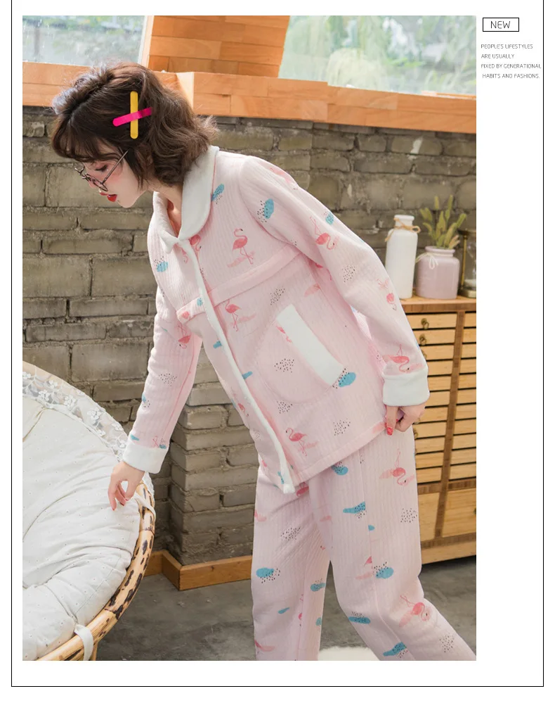 Algodão dos Desenhos Pijamas para Grávidas Animados Impresso Algodão Pçs - Sets Maternidade Enfermagem Pijamas Gravidez Homewear 100% 2 18 2 pçs sets maternidade enfermagem pijamas pijamas