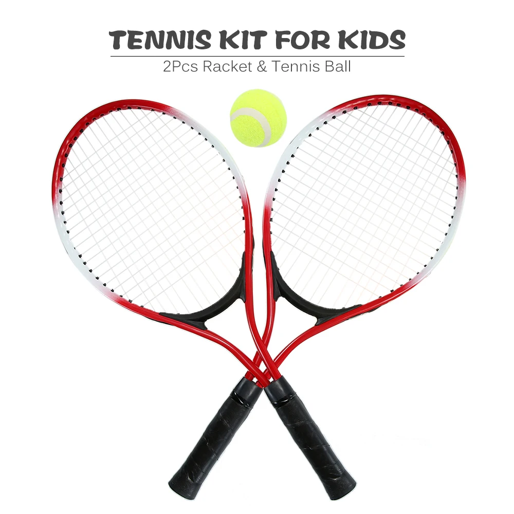 2Pcs High Quality Kids Tennis Racket Training for Youth Childrens Rackets with 1 Ball and Cover Bag | Спорт и развлечения