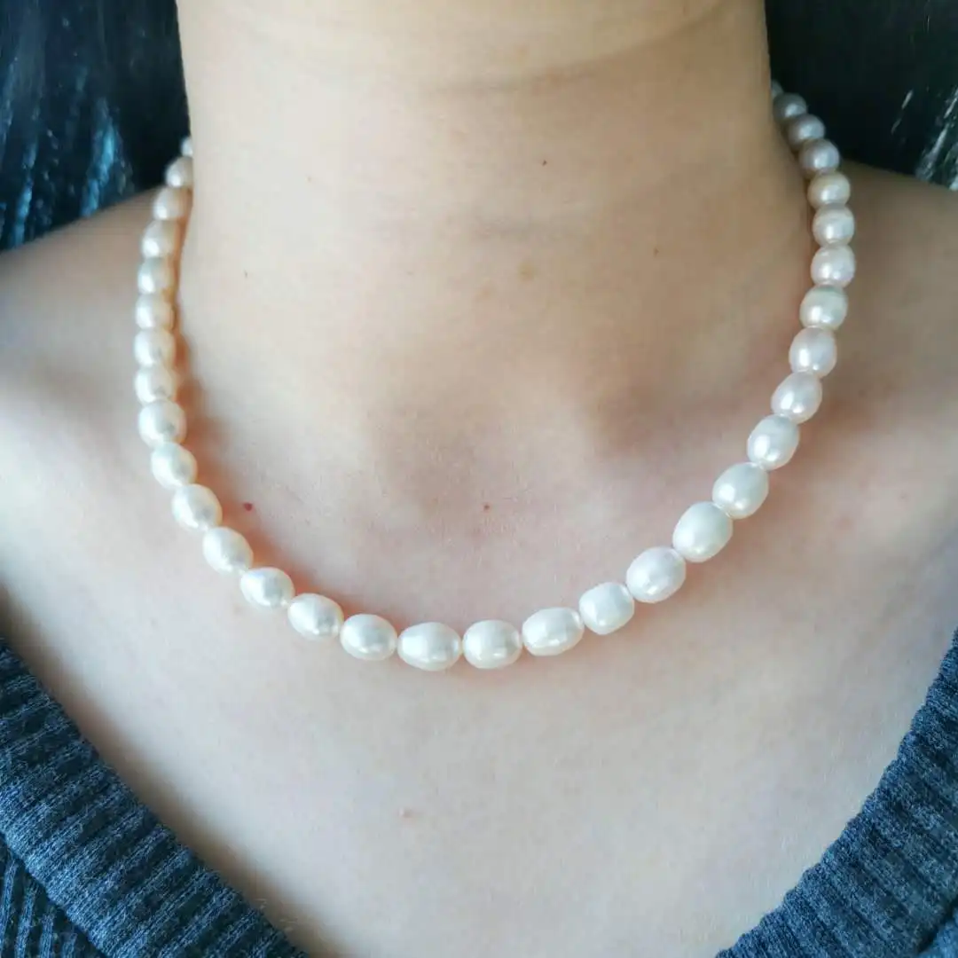 Freshwater Pearl Necklace (6mm Beads) 19 / Gold Filled
