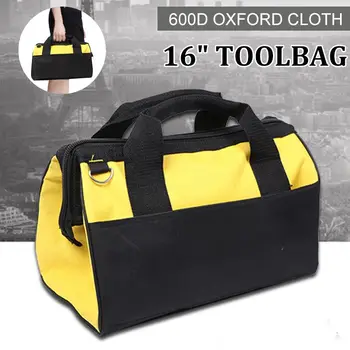 

Oxford Cloth Electrician Bag Waterproof Tool Bag Hard Bottom Carry Bags Heavy Duty Toolbag With Pockets For Tool Storage