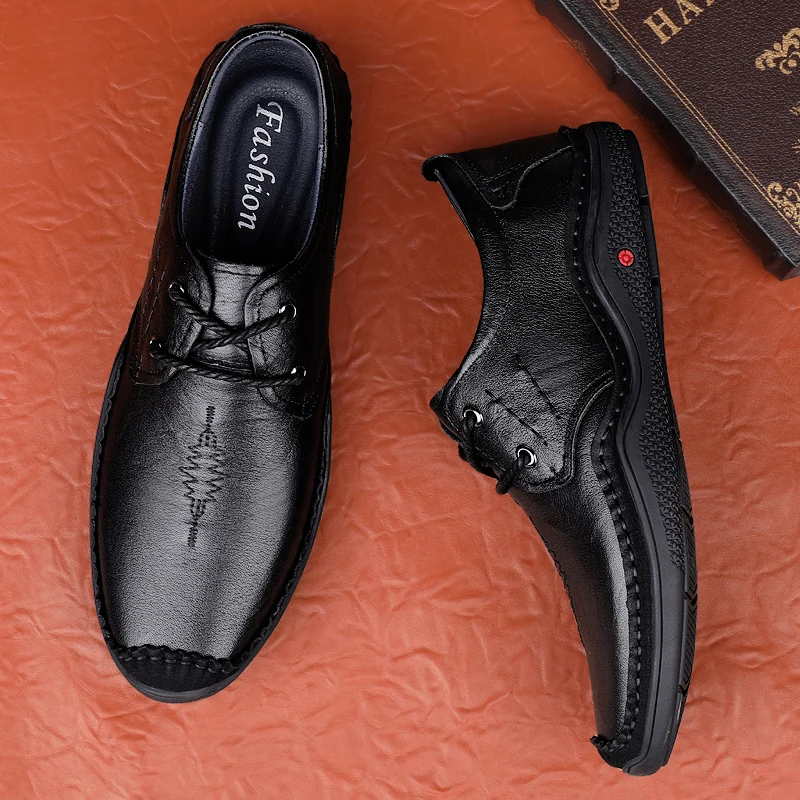 Men Casual Shoes Genuine Leather Shoes 