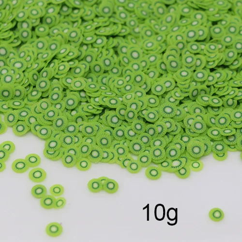 Green 10g Happy monkey Полимерная глина кусочки фруктов слизь поставки фимо цветок сердца DIY Аксессуары декор для пушистое облако прозрачная слизь - Цвет: Green 10g