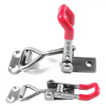 

2Pcs GH-4001-SS Stainless Steel Adjustable Toggle Locking Clamp Door Bolt Type Pull Action Latch Hand 150kg Woodworking Tool