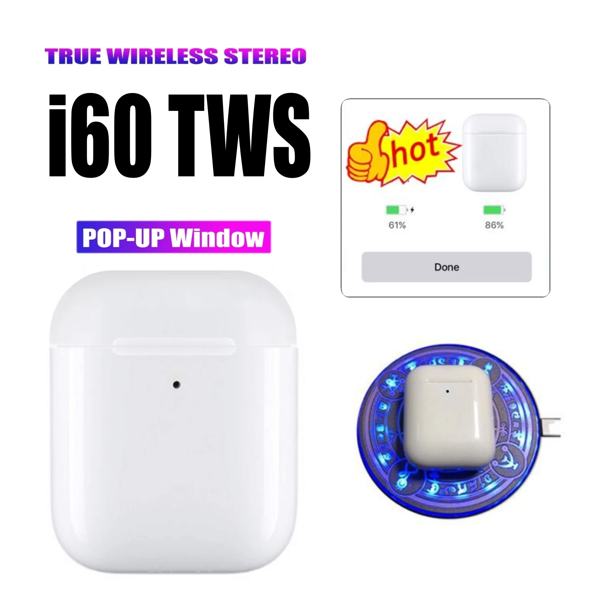 R$117.72 20% de desconto|I60 tws i60tws 60 sem fio fone de ouvido bluetooth 5.0 toque pk w1 chip i30 tws i 30 i30tws i30 frete grátis gaming headset on AliExpress 