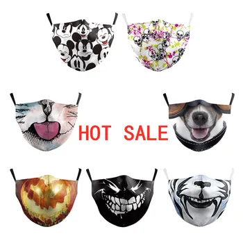 

Fashion face mask 3D Printing KIDS Cartoon Face Musk Protective Mask Reusable Dust Mouth Free Shipping