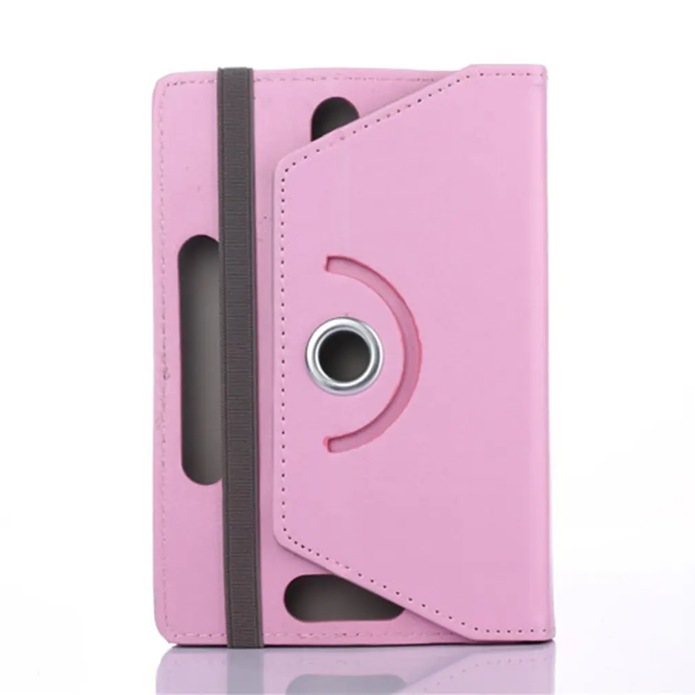 pink 360 градусов вращающийся 9,7/10,1 дюймов планшет PU кожаный чехол - Цвет: pink