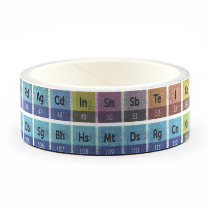 

15mmX5m Paper Washi Tape periodic table of the elements Adhesive Tape DIY Scrapbooking Sticker Tape