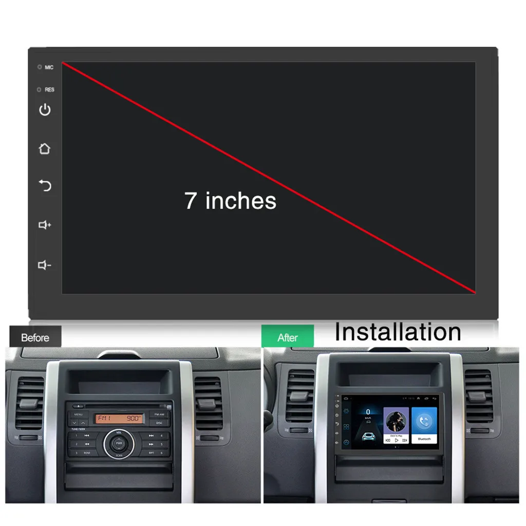 Car Stereo Player Double 2 DIN 16G Quad Core GPS Car Stereo MP5 Player FM+ Camera Support steering wheel control learing