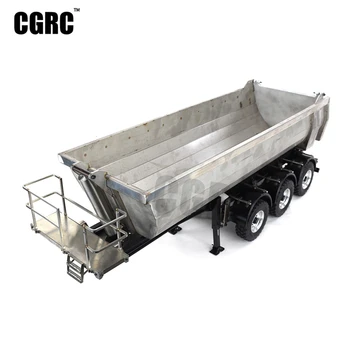 

1:14 All Metal 3 Axle Heavy Hydraulic Dump Truck For 1/14 Tamiya RC Truck Actros Scania R620