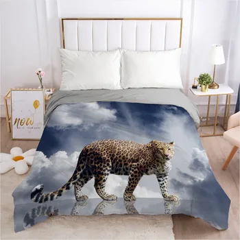 

3D Duvet Covers Custom Design Leopard Comforther Case Quilt Cover Bedding Sets Quilt Covers 265*230cm King Size Bedding Sets