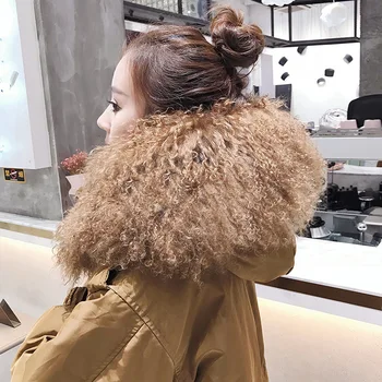 

White Duck Down Jacket Women Big Fur Collar Winter Coat Women Down Coat Korean Puffer Jacket Warm Parka 71108 YY1503
