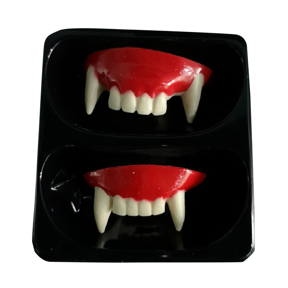 Best 2 Pcs Jokes Toys Party Prank Fake Ugly Tricks Halloween Props Decorative Novelty Gadgets Horror Funny Denture Teeth