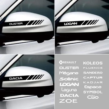 

2pcs Reflective Car Rearview Mirror Stickers for Renault DACIA Duster Captur Kadjar Logan Megane Scenic Koleos Fluence Sandero