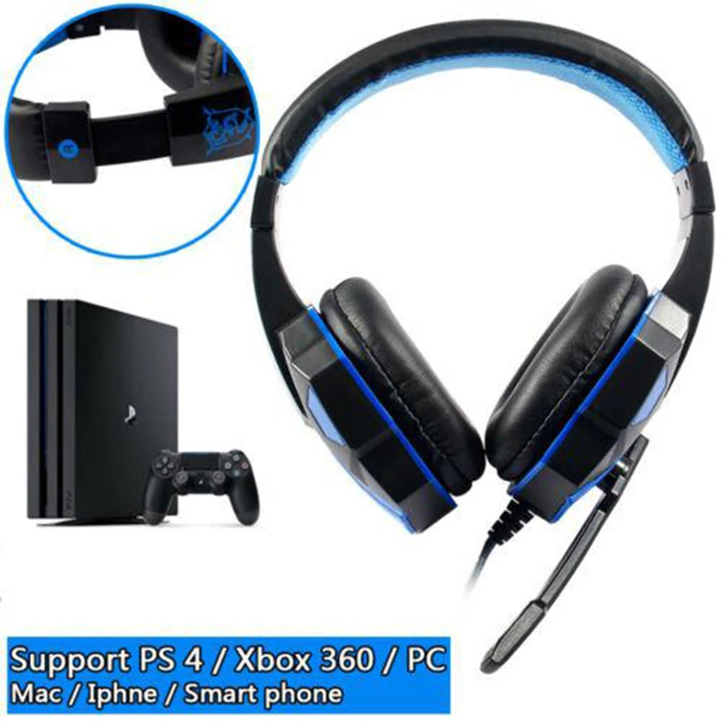 Wired Headphones For ps4 Xbox PC 3.5mm Stereo Wired Gaming earphone Computer foldable gamers headphones With microphone game headset