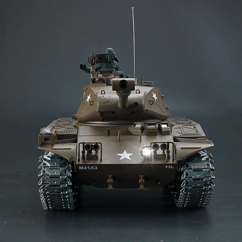 Большой 1 / 16 3839 2 4 г Wacker BulldogRadio RC боевой танк США M41A3 для детей с дистанционным