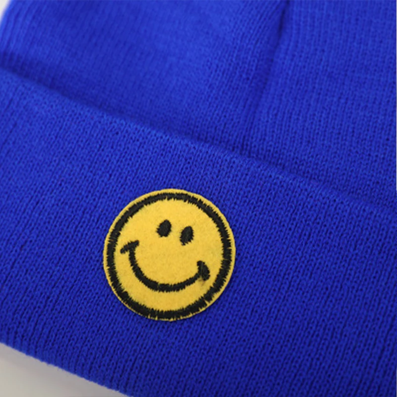 Улыбка детская зимняя шапка Skullies Beanies вязаные для детей детские шапки крючком Твердые Детские шапки шапочки аксессуары для волос