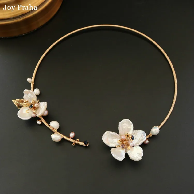 

Natural freshwater shaped pearl necklace / Short decorative clavicle chain / wholesale dropshipping