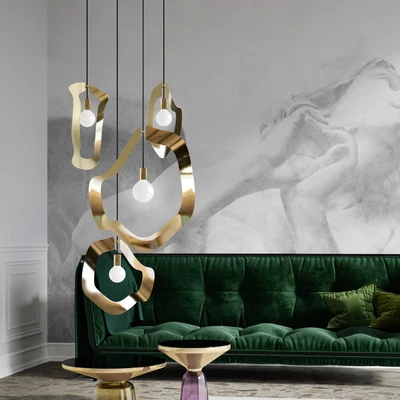 

LLED post-modern luxury personality creative living room chandelier designer art abstract dining room bedroom decorative lamps