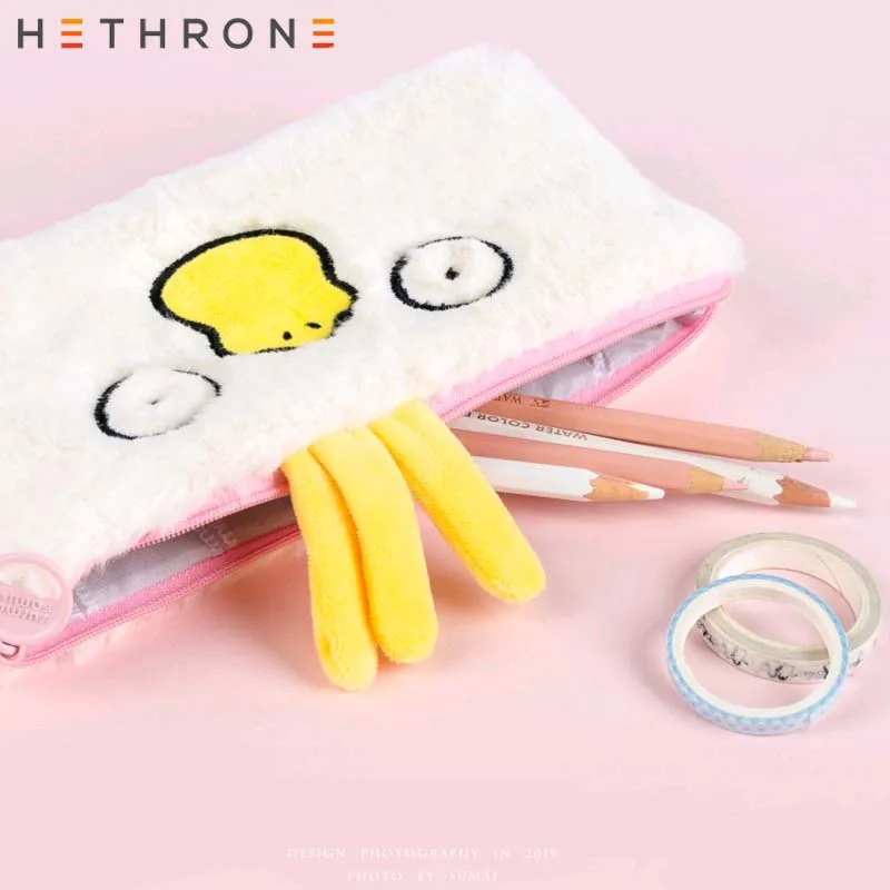 Hethrone мягкий кавайный плюшевый чехол-карандаш в виде животного, большая плюшевая ручка с рисунком панды, сумка для детского подарка, косметичка для канцелярских принадлежностей, школьная сумка