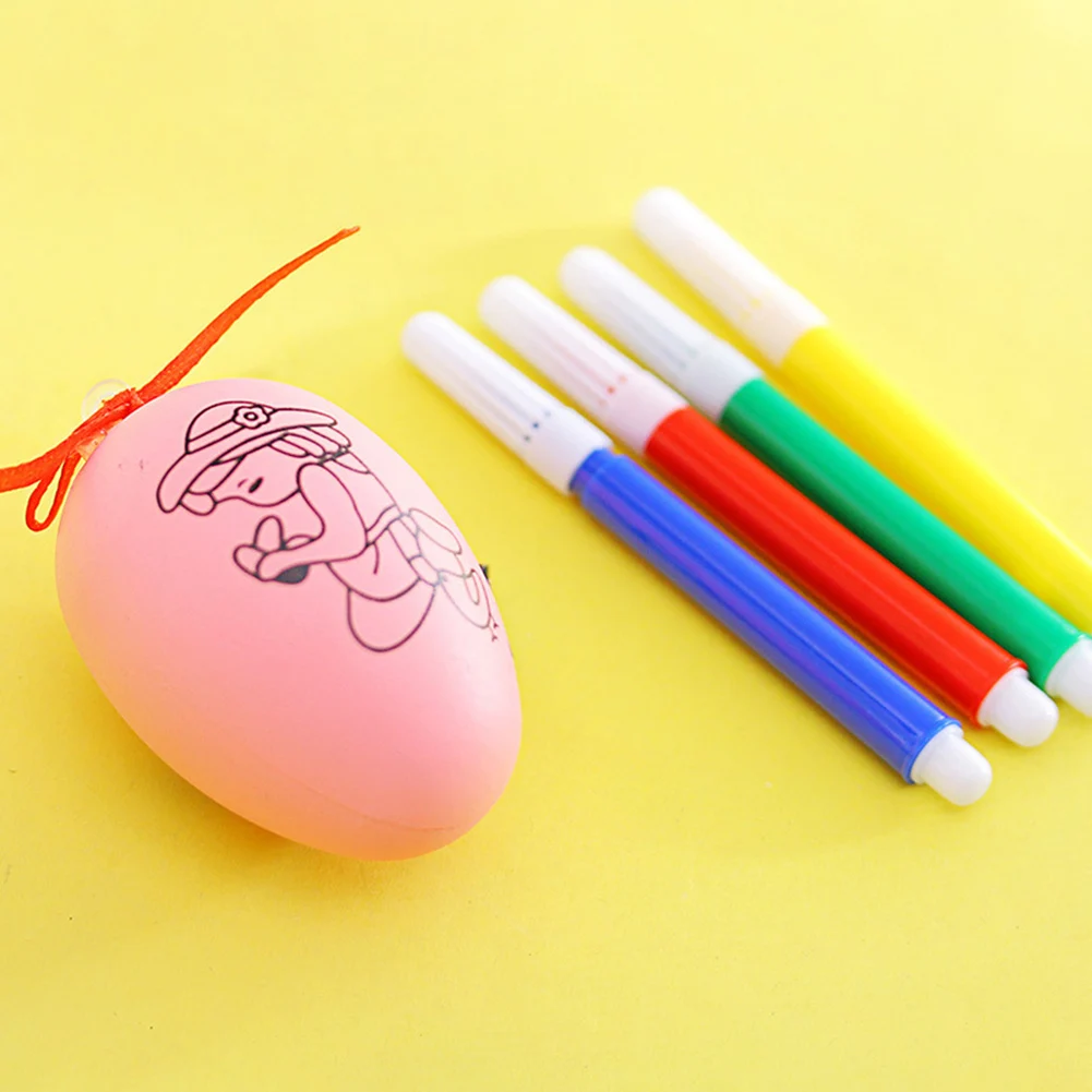 Painting Color Egg With Water Color Pen Kids DIY Toy Easter Egg Education Toys Children Random 3