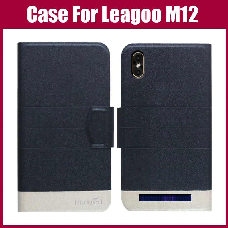 Лидер продаж! Leagoo M12 чехол 5 цветов флип ультратонкий цветной кожаный защитный для