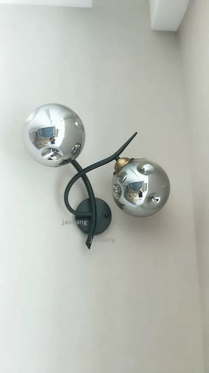 Nordic LED Wall Lamp Glass Lighting Light Fixtures Creative Bedside Lamp Living Room Home Indoor Sconces Wall Lamps Modern Decor