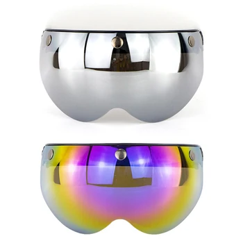 

Motorcycle Helmet Lens Retro Motorbike Retro Half Helmet W Lens Sun Shading UV Protection For Harley 22*12.5CM