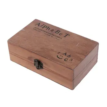 

70Pcs Vintage DIY Number and Alphabet Letter Wood Rubber Stamps Set with Wooden Box
