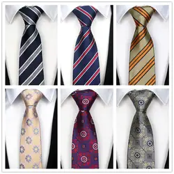 KT065-87 Новые 8 см 100% жаккард Шелковый галстук Для мужчин в полоску геометрический галстуки мужские шеи галстук для свадьбы Бизнес вечерние