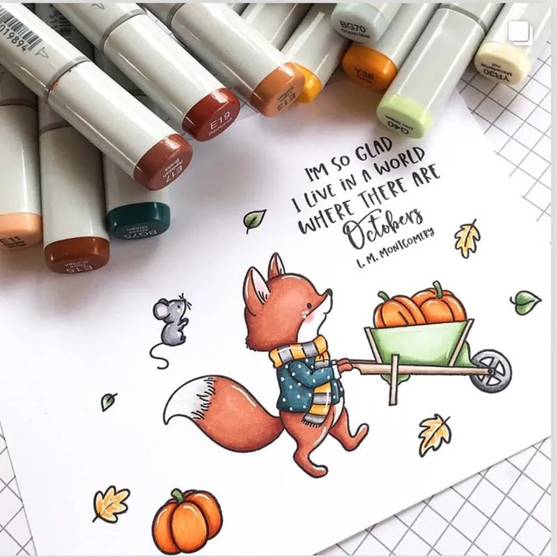 

Harvest fox Metal Cutting Dies and clear stamps DIY Scrapbooking Card Stencil Paper Card Album Decoration Paper