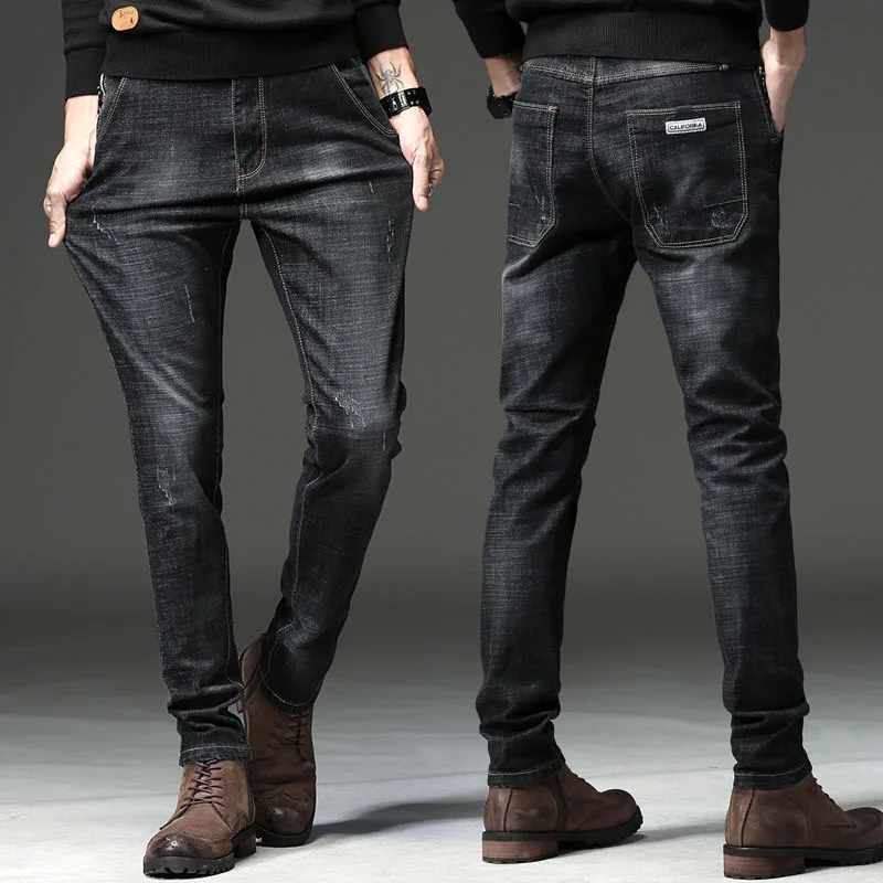 

2020 New Fashion Jeans Men Cotton High Quality Famous Brand Denim Trousers Soft Stretch Mens Pants Spring Straight Jean
