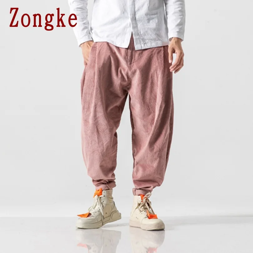 Zongke брюки в тяжелом весе, мужские брюки для бега, мужские брюки, уличная одежда, спортивные штаны, шаровары, мужские брюки, 5XL, осень, новинка