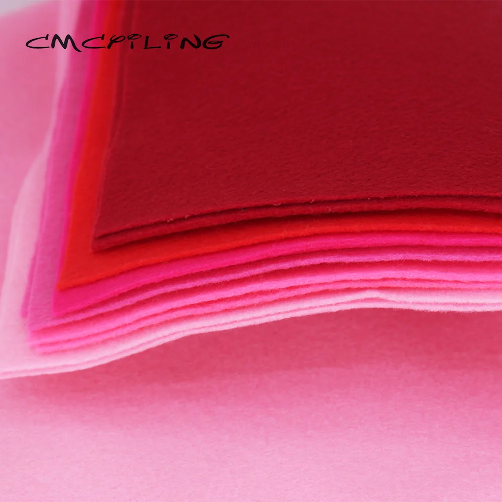 High Density Red Fabric Felt For Needlework DIY Sewing Dolls&Crafts Clothing Material Polyester Cloth Soft Non-Woven