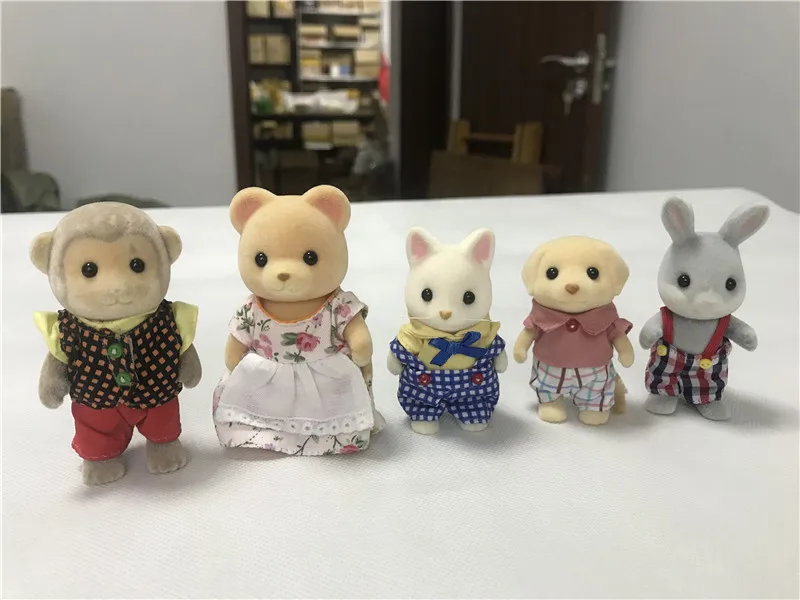 Geniune Sylvanian Family 10 шт. пушистые фигурки для собак/Squrriels/Bear/Mouse/Sheep случайная Новинка