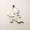Polished 2 INCH TALL Classic Hatchetman  Pendant INSANE CLOWN POSSE Charms Stainless Steel Hatchet ICP  Necklace rolo chain 24'' 2