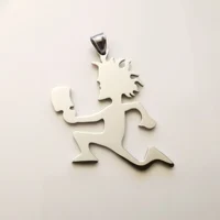 Polished 2 INCH TALL Classic Hatchetman  Pendant INSANE CLOWN POSSE Charms Stainless Steel Hatchet ICP  Necklace rolo chain 24'' 2