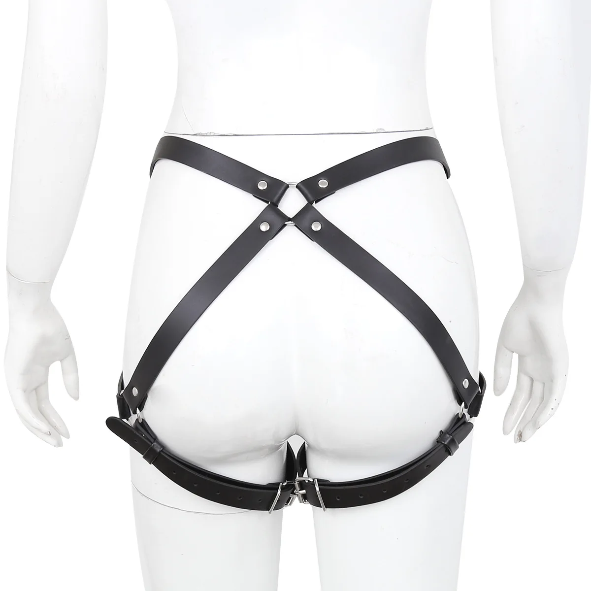 Производители пикантное нижнее белье манжета руки Knicker Сексуальная помощь кожаные брюки черный и белый с рисунком блокировки брюки целомудрия