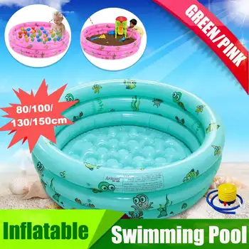

0.8m/1m/1.3m/1.5m Inflatable Swimming Pool with Air Pump Thickened PVC Round Bath Tub for Child Kid Summer Paddling Pool