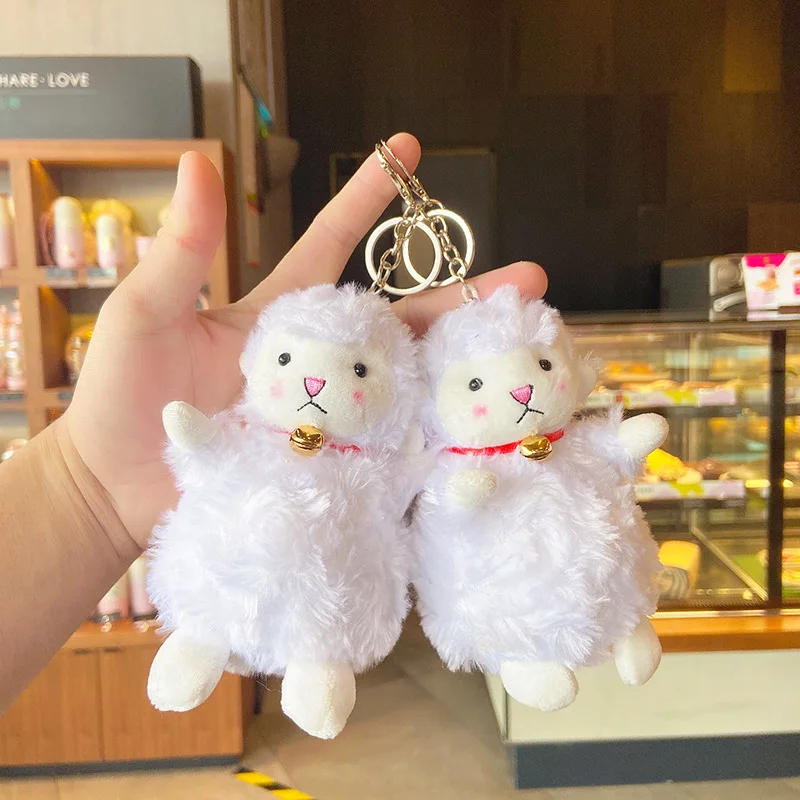 Fashion Cute Lamb Sheep Plush Keychain Bag Decoration Popular Ins Toys Gift for Children Adult Key Chain