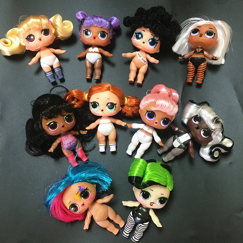 

Original Doll Series 5 Naked Hairgoals Change Color 8cm Big Sisters with Hair Wig Dolls Kid Toy Different 1/3/5/8 Pcs
