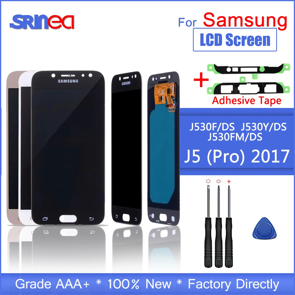 

AMOLED LCD For SAMSUNG Galaxy J5 Pro 2017 J530 J530F J530FM SM-J530F J530G/DS LCD Display Touch Screen Digitizer Assembly