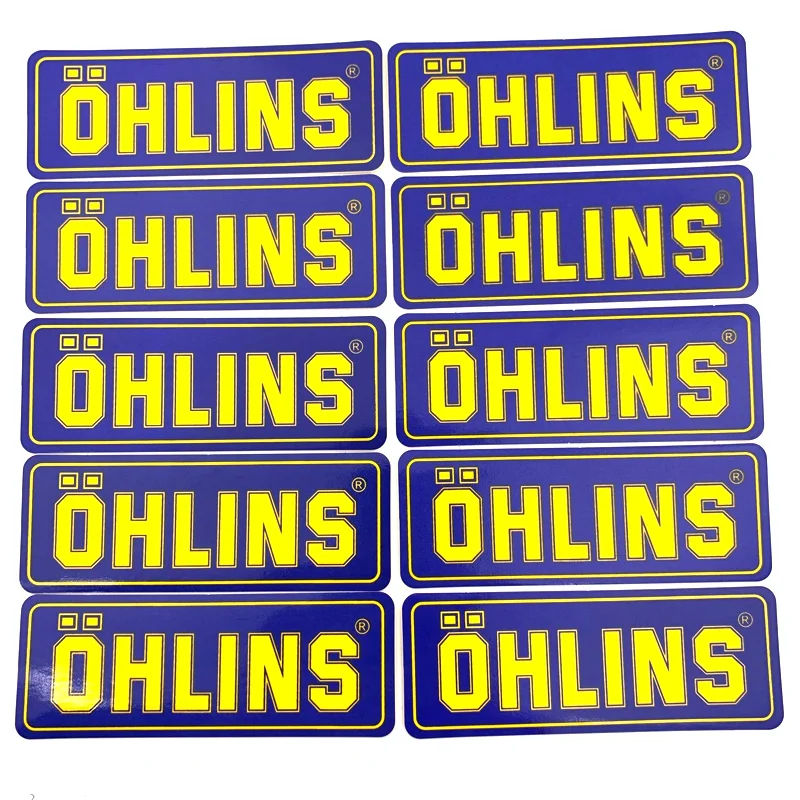 10 шт./лот мото наклейка аксессуар ПВХ ohlins подвеска модификация украшения мотоцикл водонепроницаемый наклейка 8 см x 3 см/шт - Цвет: Army green