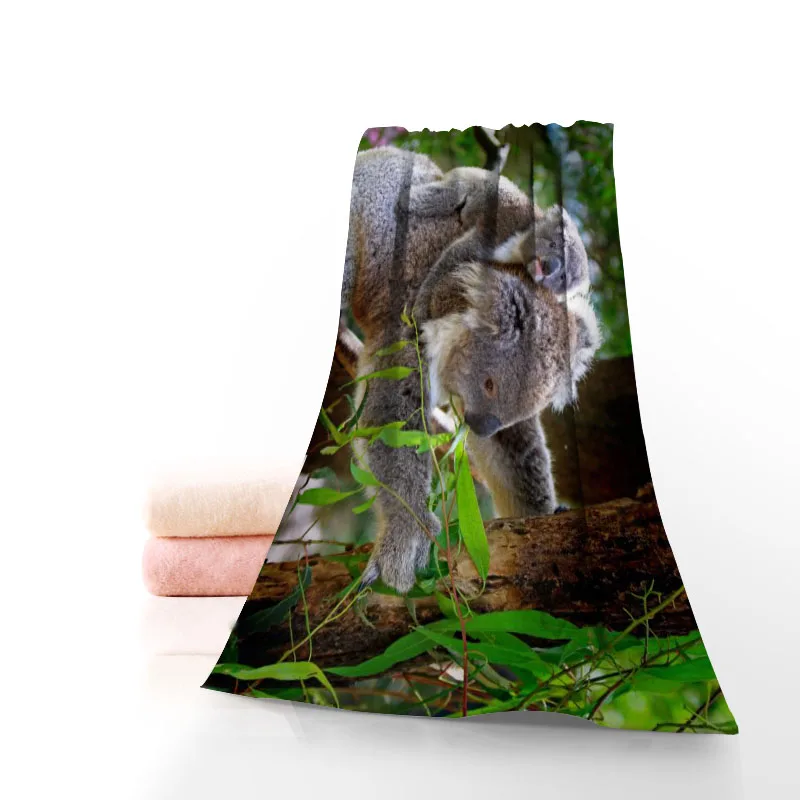 

Hot Custom Koala Towel Printed Cotton Face/Bath Towels Microfiber Fabric For Kids Men Women Shower Towels